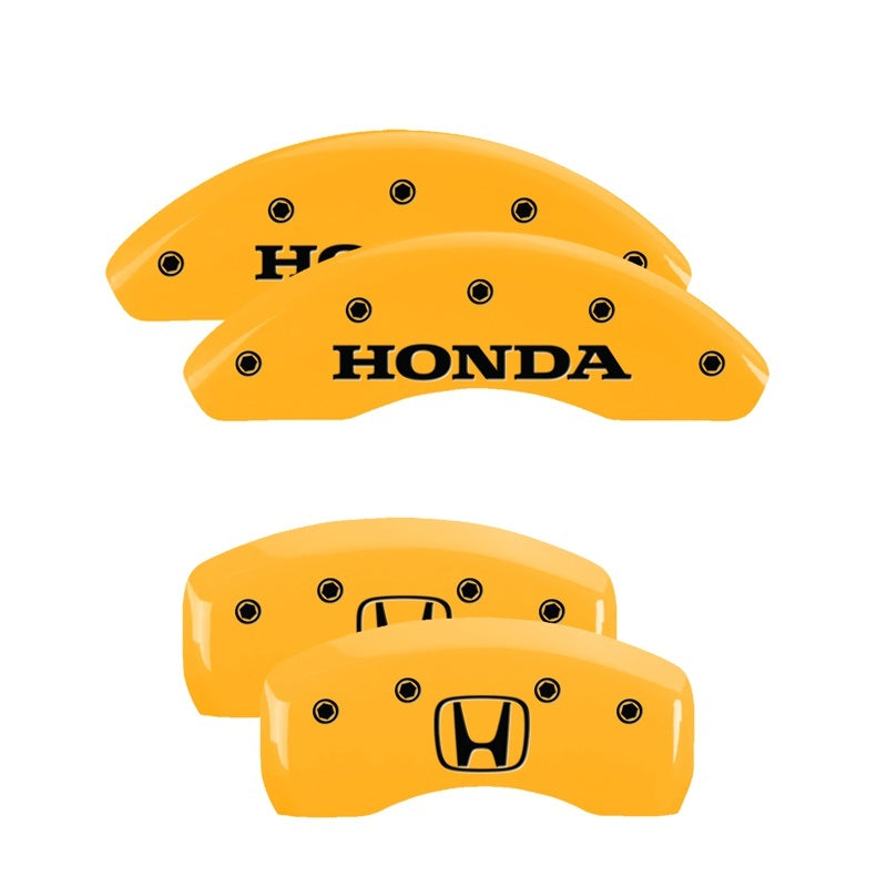 MGP 4-Pc Engraved Caliper Covers Yellow/Black | Honda S2000 (00-09) (20194SHOHYL)