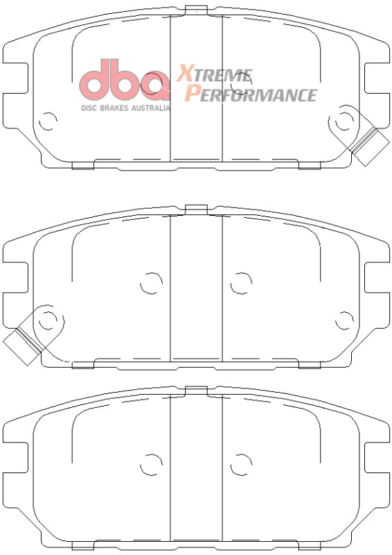 DBA Rear Xtreme Performance Brake Pads | Eagle Talon TSi (94) (DB1238XP)
