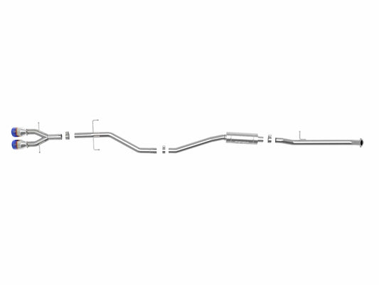 aFe Takeda 2.5in 304SS Cat-Back Exhaust System 17-20 Honda Civic SI Coupe L4-1.5L (t) - BL Flame Tip
