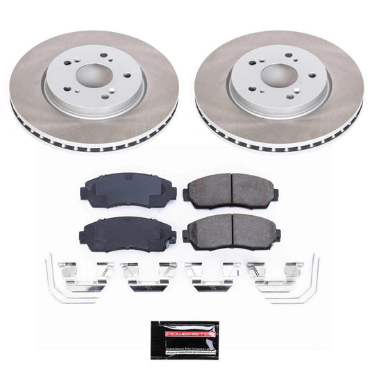 PowerStop 12-15 Honda Crosstour Front Semi-Coated Rotor Kit (SC5432)
