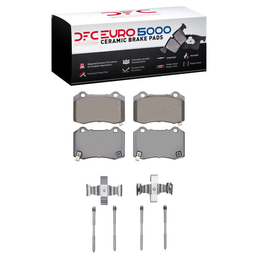 DFC Rear Euro 5000 Ceramic Brake Pads & Hardware Kit (REAR): Dodge Durango (18-25)