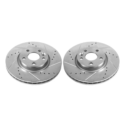PowerStop Drilled & Slotted Front Rotors | Land Rover Range Rover Evoque (12-15) (EBR1000XPR)