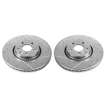 PowerStop Drilled & Slotted Front Rotors | Land Rover LR2 (08-15) (EBR1001XPR)