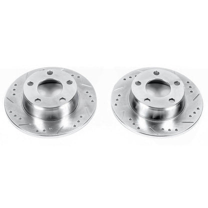 PowerStop Drilled & Slotted Rear Rotors | Audi A6 Quattro (99-04) (EBR1009XPR)