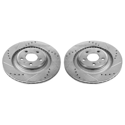 PowerStop Drilled & Slotted Rear Rotors Pair | Audi S4 (10-11) (EBR1015XPR)