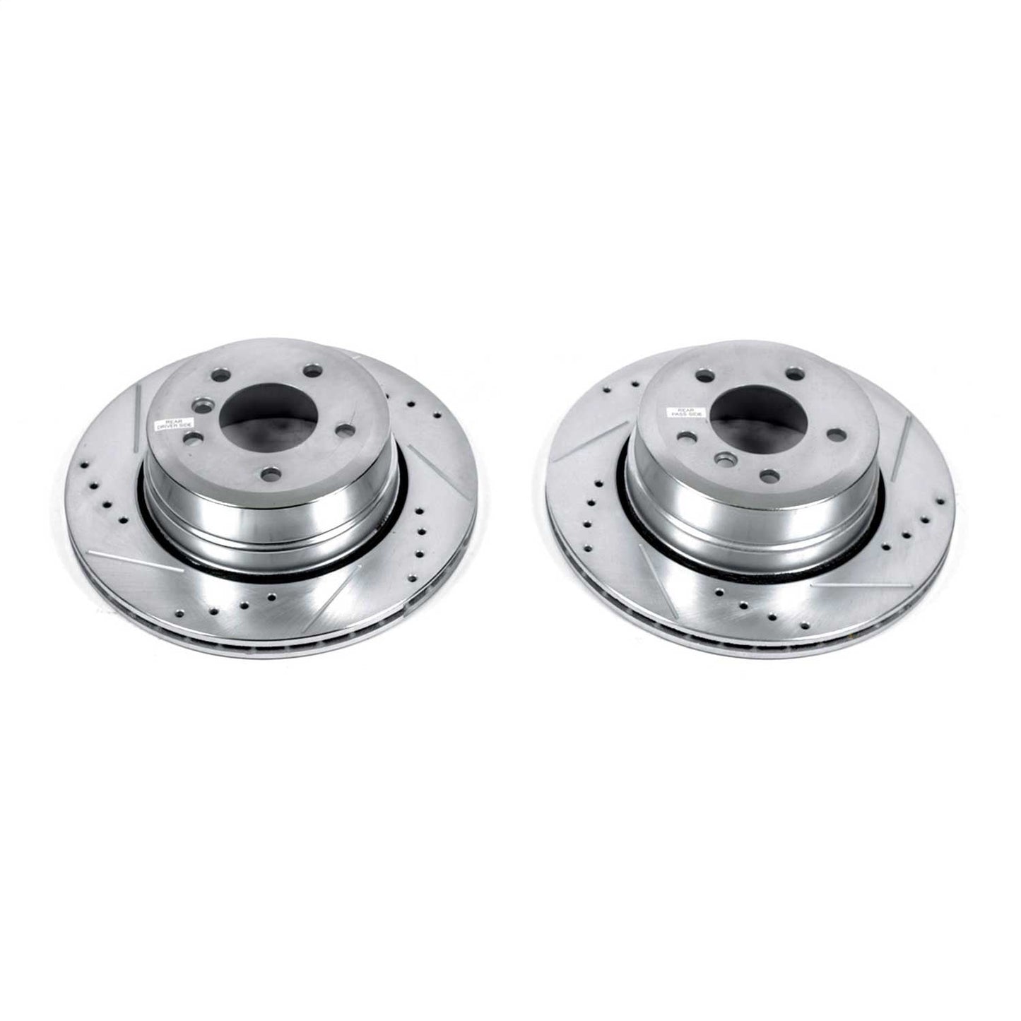 PowerStop Drilled & Slotted Rear Rotors | BMW 525xi (06-07) (EBR1022XPR)