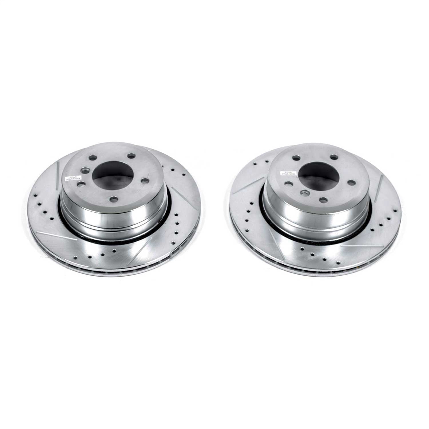 PowerStop Drilled & Slotted Rear Rotors | BMW 525xi (06-07) (EBR1022XPR)