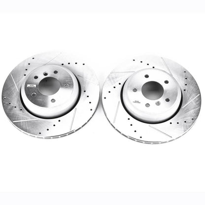 PowerStop Drilled & Slotted Rear Rotors | BMW 535i (08-10) (EBR1023XPR)