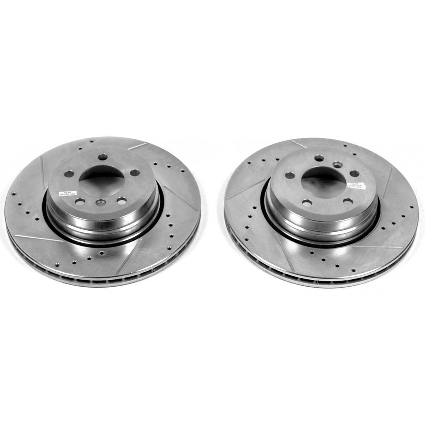 PowerStop Drilled & Slotted Rear Rotors | BMW 750i (06-08) (EBR1024XPR)