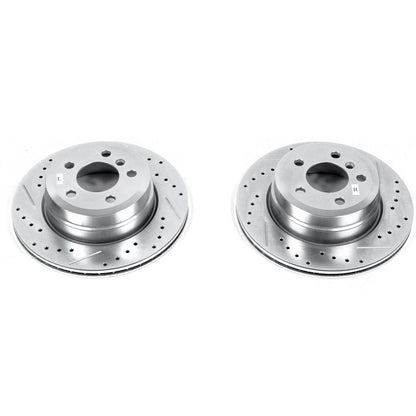 PowerStop Drilled & Slotted Rear Rotors | BMW X5 (07-18) (EBR1031XPR)