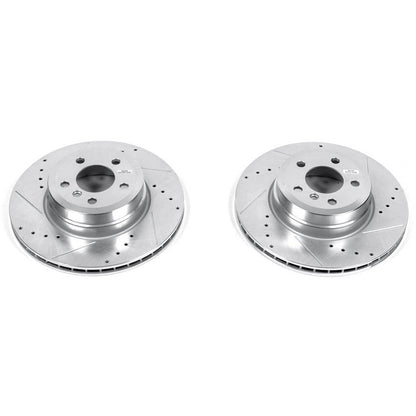 PowerStop Rear Evolution Drilled & Slotted Rotors | BMW X5 (07-18) (EBR1032XPR)