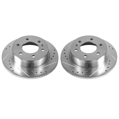 PowerStop Drilled & Slotted Rear Rotors | Dodge Sprinter 2500 (07-09) (EBR1038XPR)