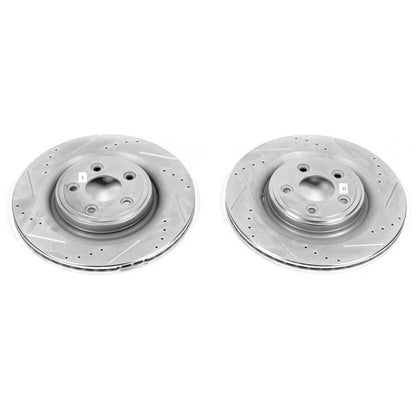 PowerStop Drilled & Slotted Rear Rotors | Jaguar S-Type (06-08) (EBR1042XPR)