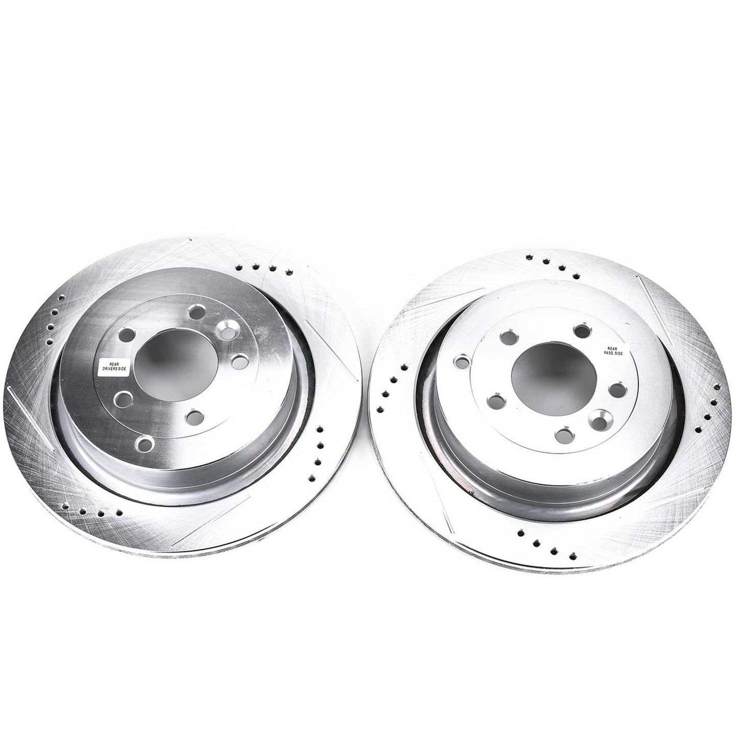 PowerStop Rear Evolution Drilled & Slotted Rotors - Pair | Land Rover LR3 (05-09) (EBR1046XPR)