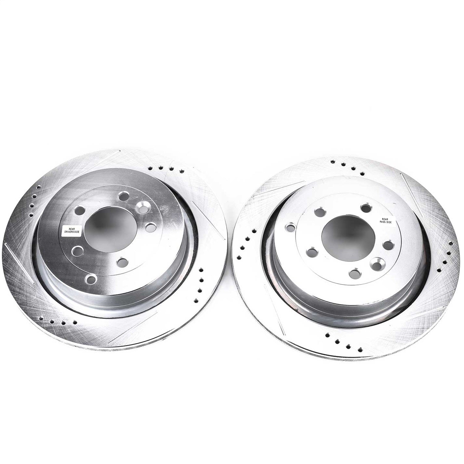 PowerStop Rear Evolution Drilled & Slotted Rotors - Pair | Land Rover LR3 (05-09) (EBR1046XPR)
