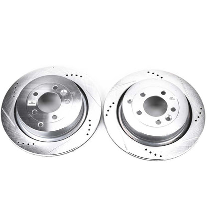 PowerStop Rear Evolution Drilled & Slotted Rotors - Pair | Land Rover LR3 (05-09) (EBR1046XPR)