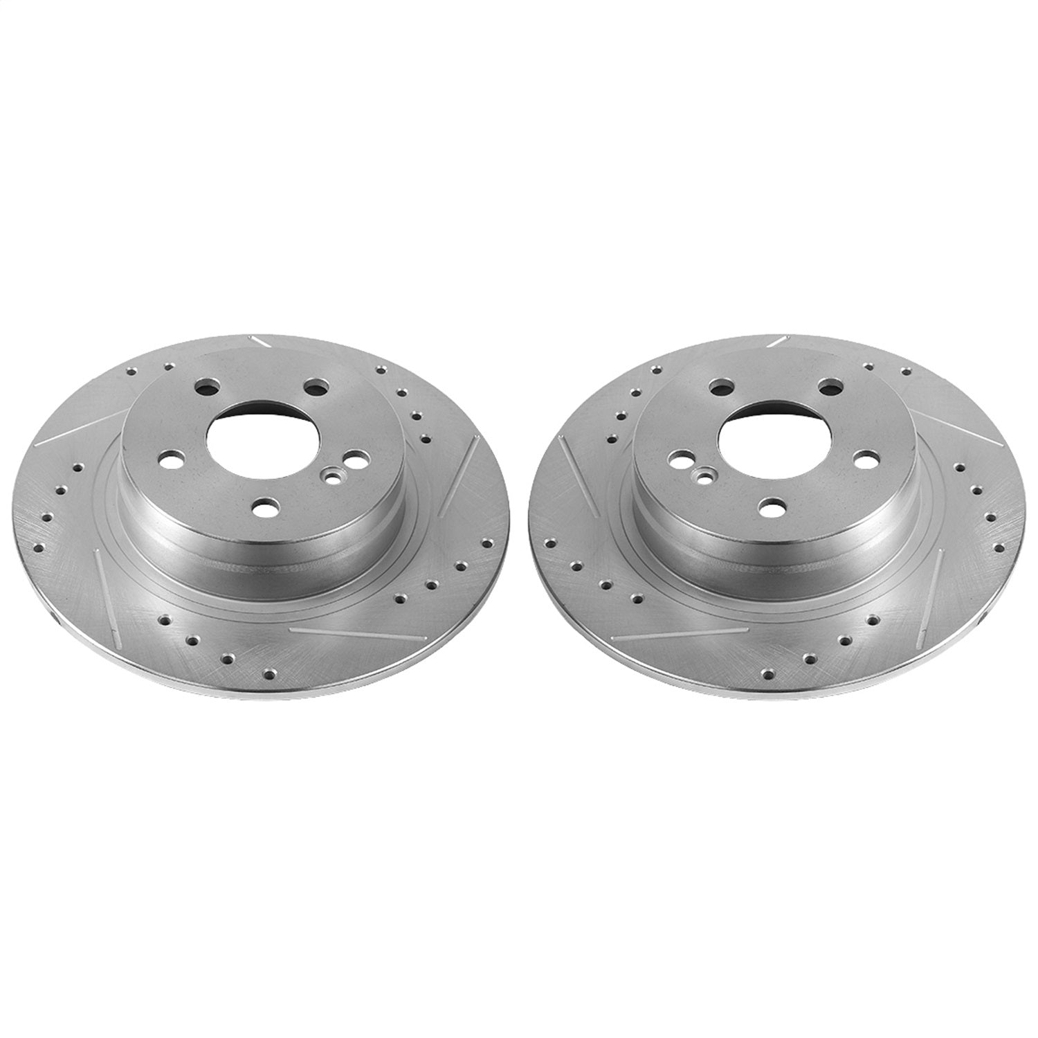 PowerStop Drilled & Slotted Rear Rotors Pair | Mercedes-Benz C250 (12-16) (EBR1047XPR)