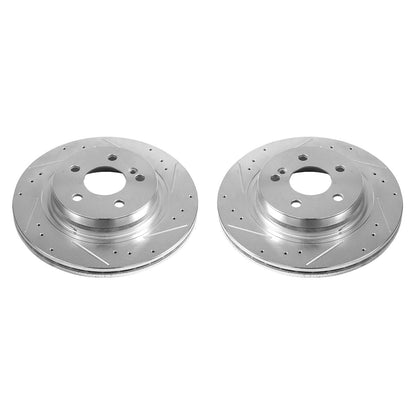 PowerStop Drilled & Slotted Rear Rotors | Mercedes-Benz C250 (12-16) (EBR1048XPR)