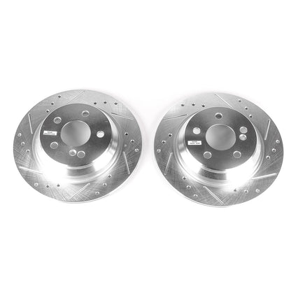 PowerStop Rear Drilled & Slotted Rotors | Mercedes-Benz CL500 (03-06) (EBR1050XPR)