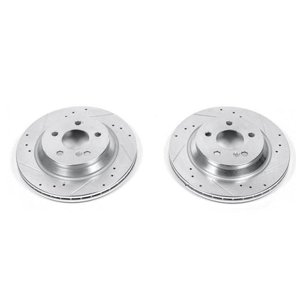 PowerStop Drilled & Slotted Rear Rotors | Mercedes-Benz CL500 (99-03) (EBR1051XPR)