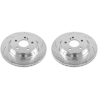 PowerStop Drilled & Slotted Rear Rotors | Mercedes-Benz S350 (12-13) (EBR1053XPR)