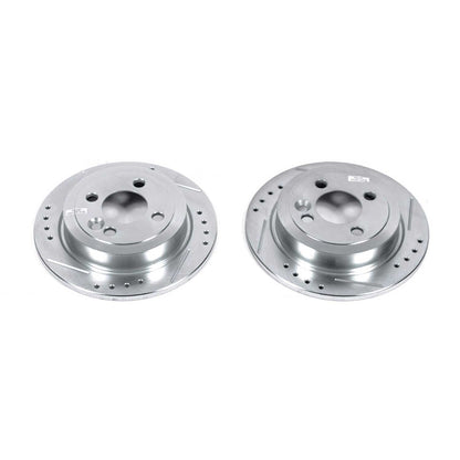 PowerStop Rear Drilled & Slotted Rotors | Mini Cooper (07-16) (EBR1056XPR)