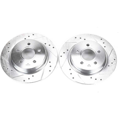 PowerStop Rear Evolution Drilled & Slotted Rotors | Volvo C30 (08-13) (EBR1066XPR)