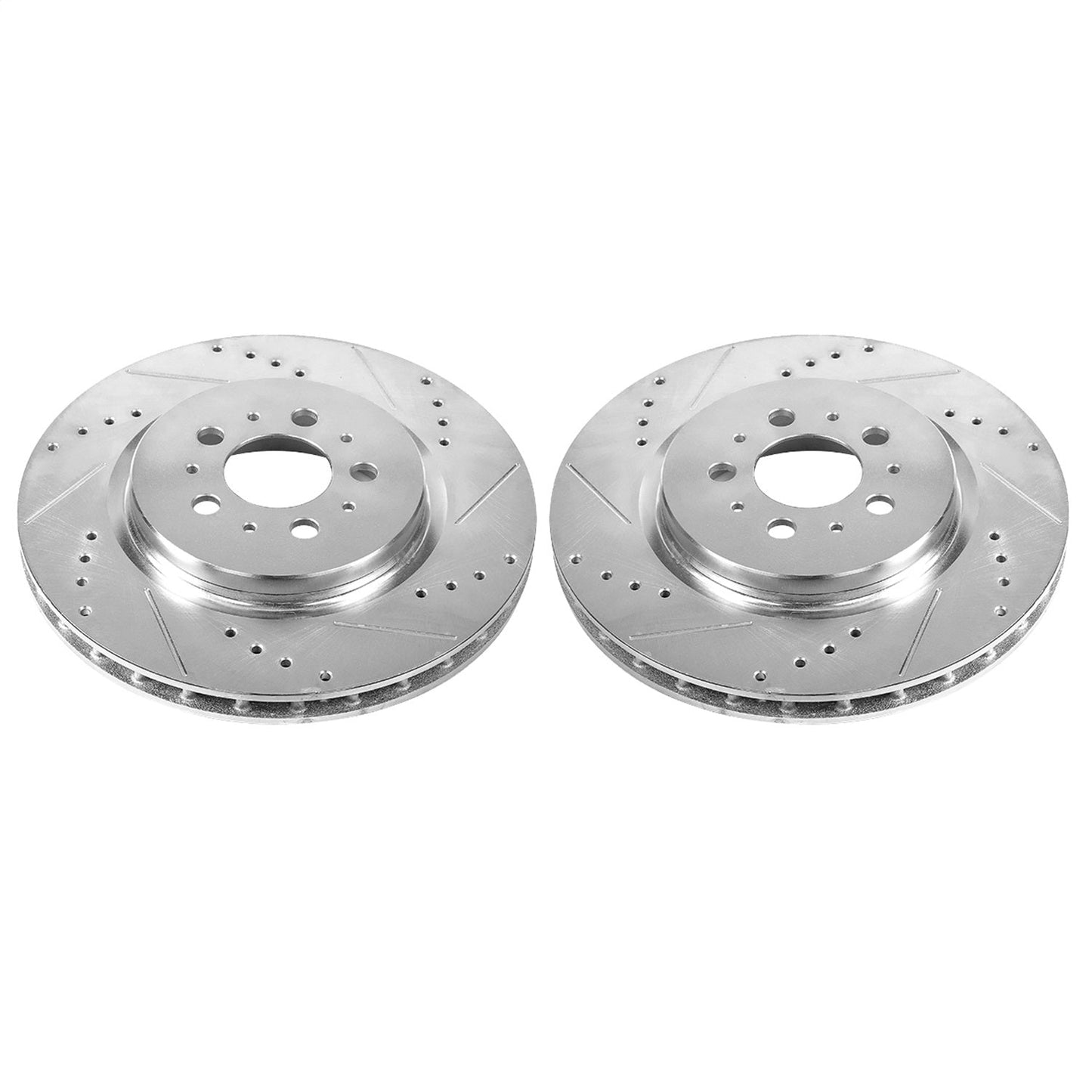 PowerStop Drilled & Slotted Rear Rotors | Volvo S60 (04-07) (EBR1071XPR)