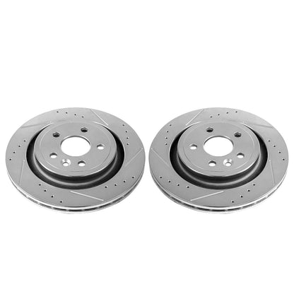 PowerStop Rear Evolution Drilled & Slotted Rotors - Pair | Volvo S60 (11-18) (EBR1073XPR)