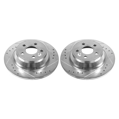 PowerStop Rear Drilled & Slotted Rotors | Volvo S80 (07-11) (EBR1074XPR)