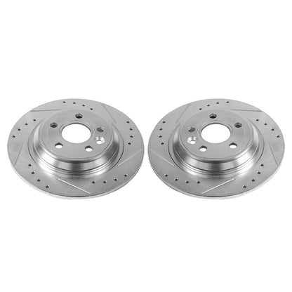 PowerStop Drilled & Slotted Rear Rotors | Volvo S60 (11-15) (EBR1075XPR)