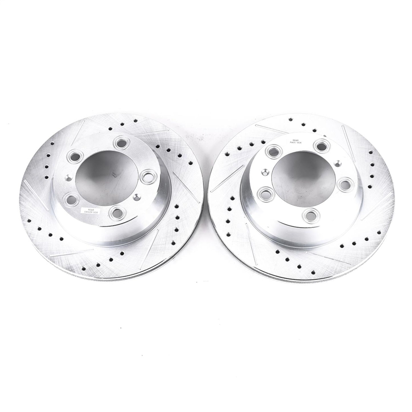 PowerStop Rear Evolution Drilled & Slotted Rotors | Porsche 718 Boxster (17-19) (EBR1079XPR)