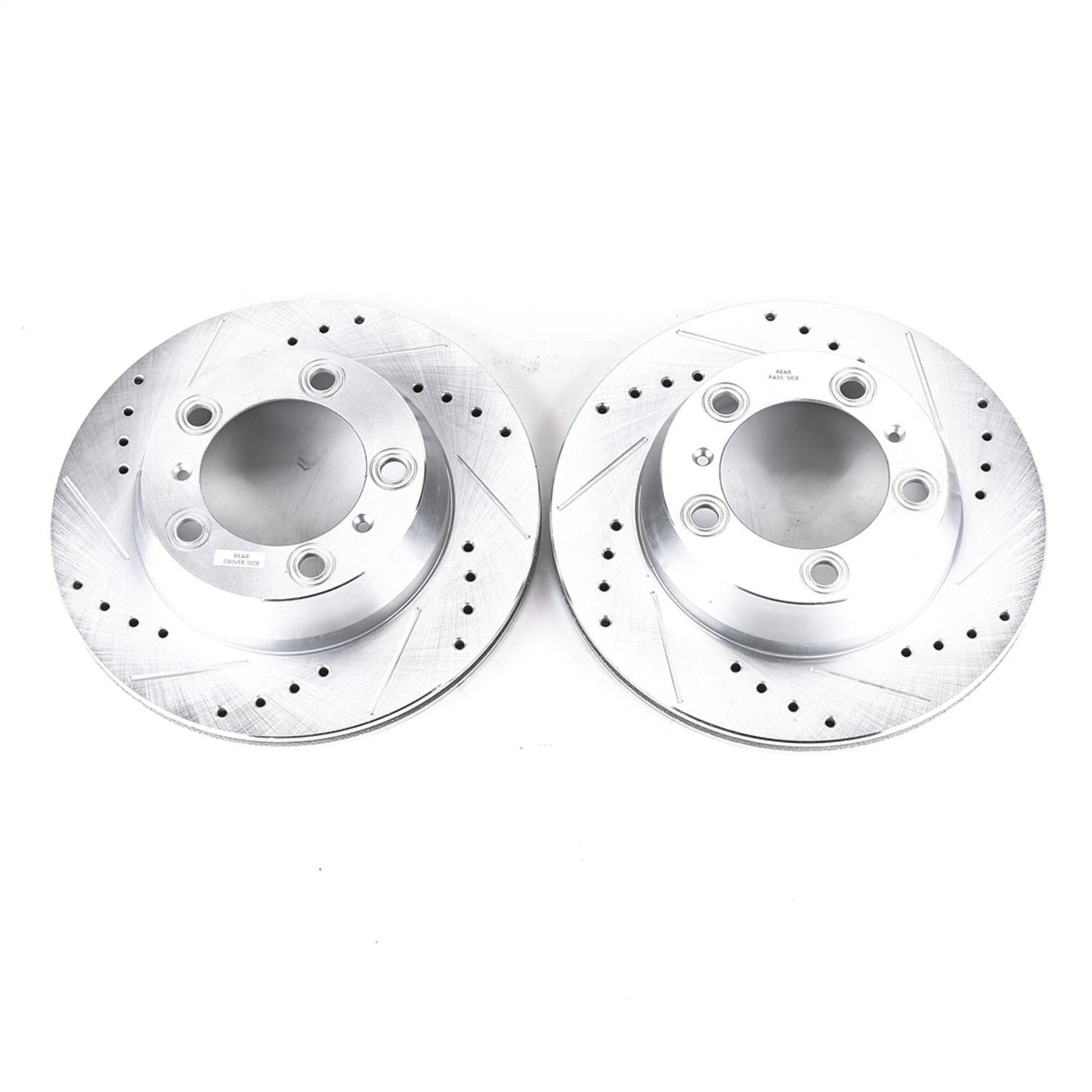 PowerStop Rear Evolution Drilled & Slotted Rotors | Porsche 718 Boxster (17-19) (EBR1079XPR)