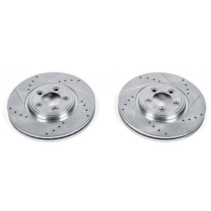 PowerStop Front Evolution Drilled & Slotted Rotors - Pair | Jaguar S-Type (06-08) (EBR1082XPR)