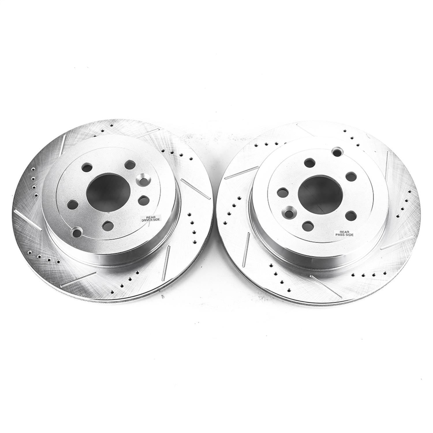 PowerStop Drilled & Slotted Rear Rotors | Land Rover LR2 (08-12) (EBR1094XPR)