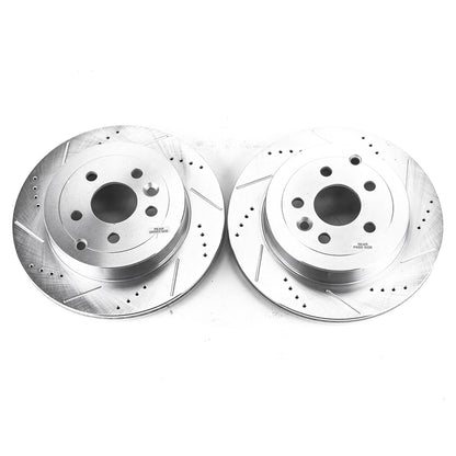 PowerStop Drilled & Slotted Rear Rotors | Land Rover LR2 (08-12) (EBR1094XPR)