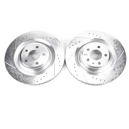 PowerStop Drilled & Slotted Rear Rotors | Audi A7 Quattro (16-18) (EBR1205XPR)
