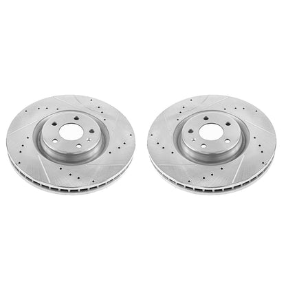 PowerStop Drilled & Slotted Front Rotors | Audi A6 (17-18) (EBR1206XPR)