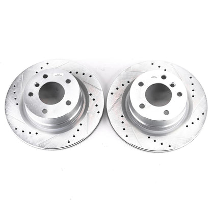 PowerStop Drilled & Slotted Rear Rotors | BMW 128i (08-13) (EBR1216XPR)