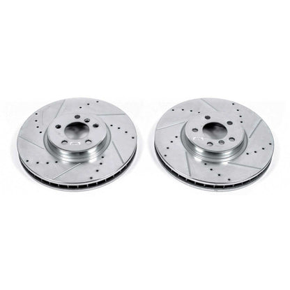 PowerStop Drilled & Slotted Front Rotors Pair | BMW X5 (11-18) (EBR1218XPR)