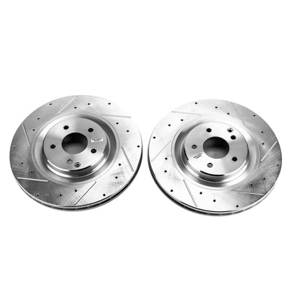 PowerStop Drilled & Slotted Front Rotors | Mercedes-Benz C32 AMG (02-04) (EBR1243XPR)