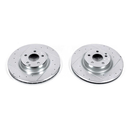 PowerStop Drilled & Slotted Front Evolution Rotors | Mercedes-Benz CLS500 (06) (EBR1248XPR)