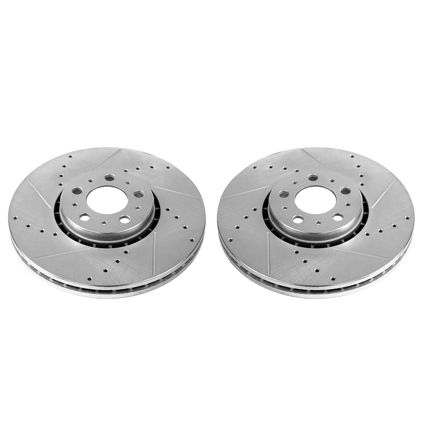 PowerStop Drilled & Slotted Front Rotors - Pair | Volvo XC90 (03-14) (EBR1285XPR)