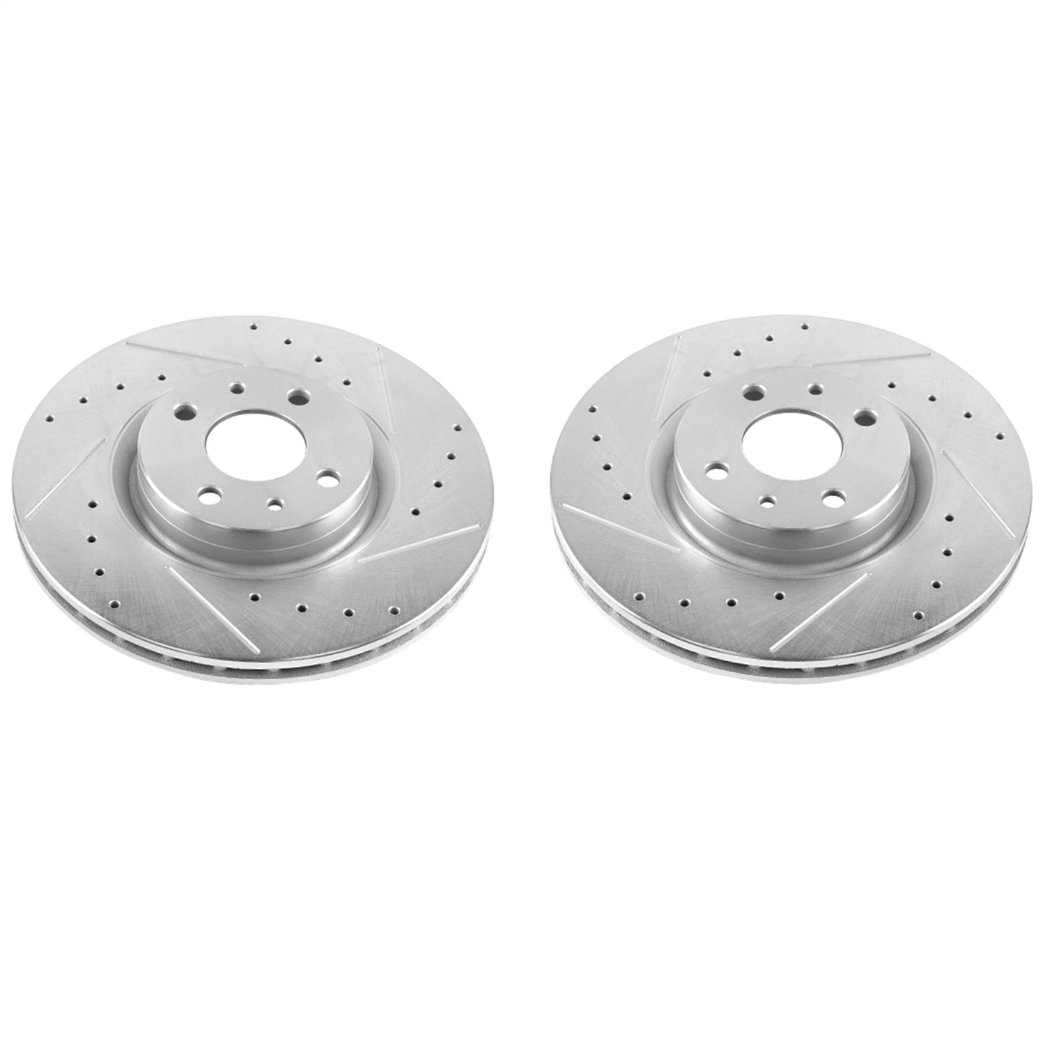 PowerStop Front Evolution Drilled & Slotted Rotors - Pair | Fiat 500 (12-18) (EBR1297XPR)