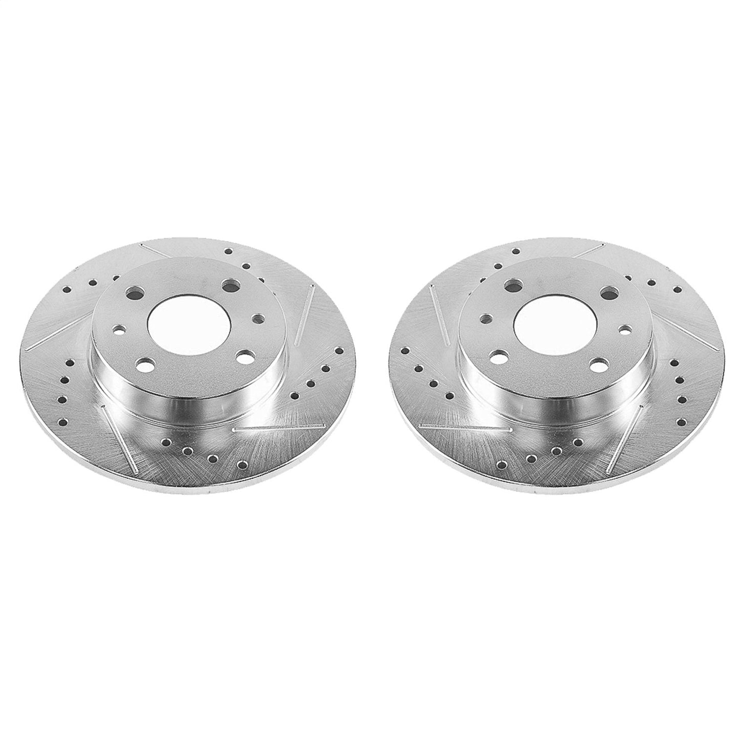 PowerStop Rear Evolution Drilled & Slotted Rotors - Pair | Fiat 500 (12-18) (EBR1298XPR)