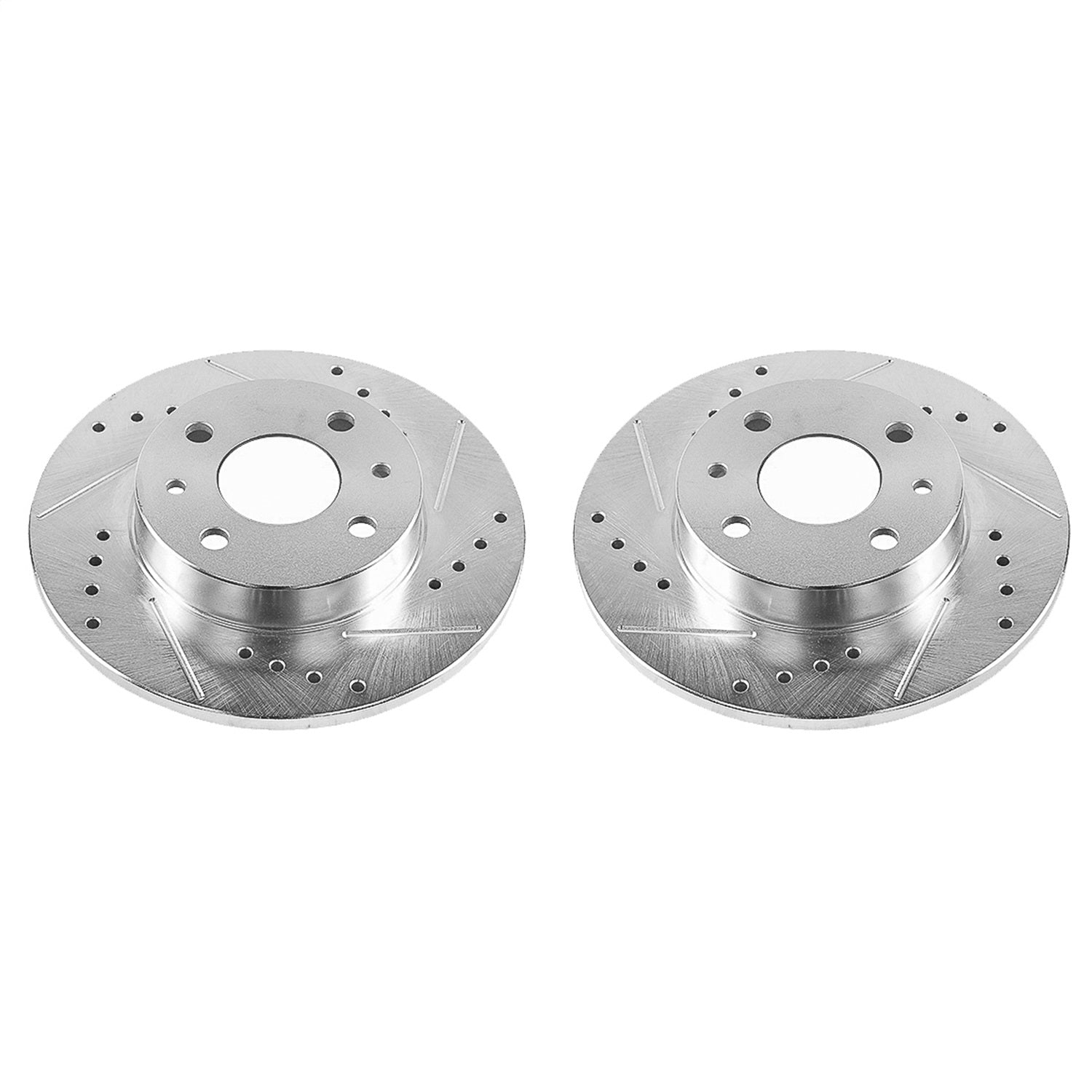 PowerStop Rear Evolution Drilled & Slotted Rotors - Pair | Fiat 500 (12-18) (EBR1298XPR)