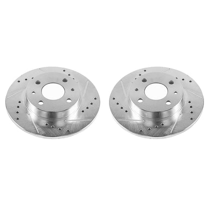 PowerStop Rear Evolution Drilled & Slotted Rotors - Pair | Fiat 500 (12-18) (EBR1298XPR)