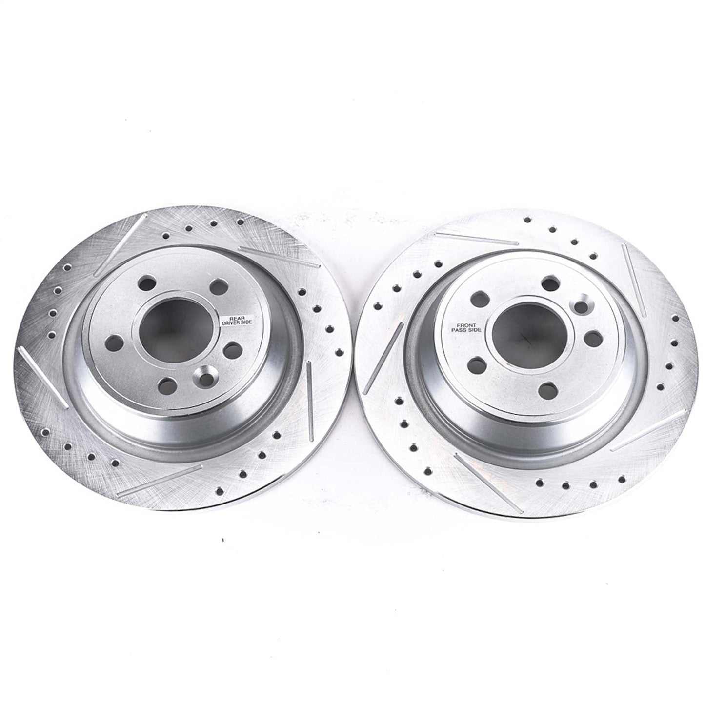PowerStop Drilled & Slotted Rear Rotors | Land Rover Range Rover Evoque (12-15) (EBR1299XPR)