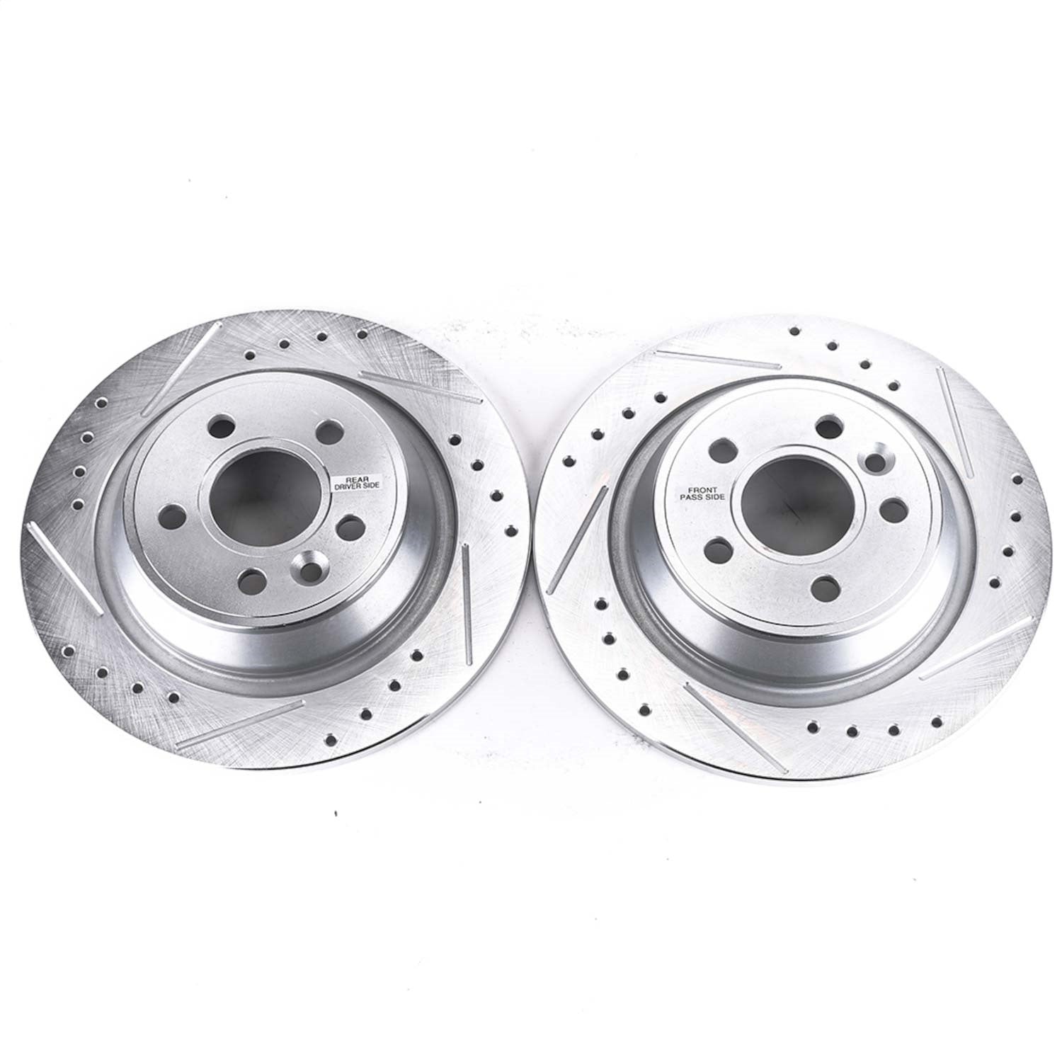 PowerStop Drilled & Slotted Rear Rotors | Land Rover Range Rover Evoque (12-15) (EBR1299XPR)