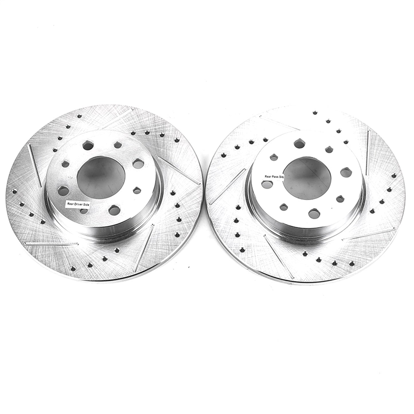 PowerStop Rear Evolution Drilled & Slotted Rotors - Pair | Fiat 500 (13-18) (EBR1405XPR)